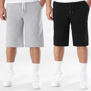 LBO - Set van 2 Baggy Jogging Shorts 1697 1700 Zwart Heather Grijs